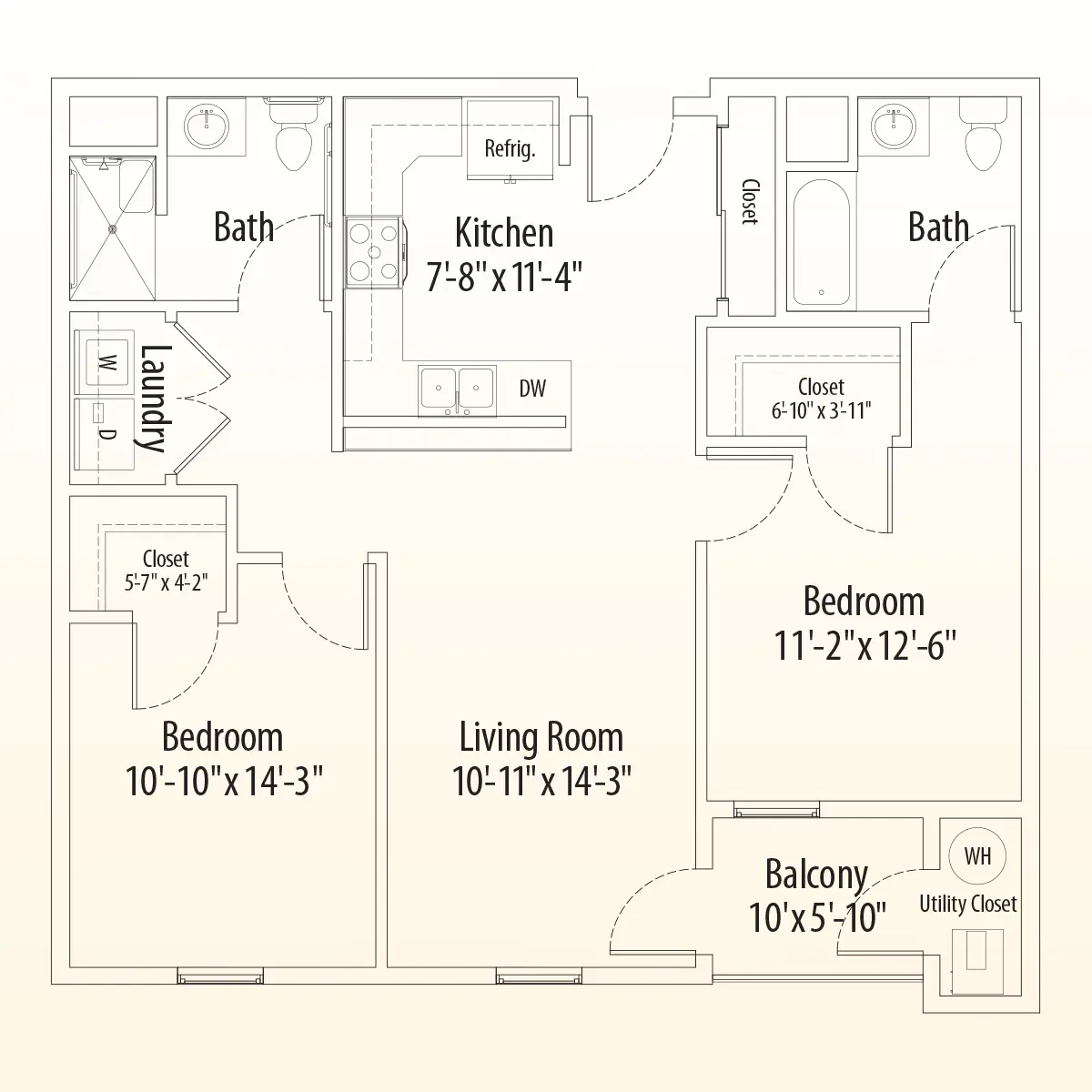 a black and white floor plan of a bedroom and living room