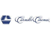 a logo for carmike cinemas is shown