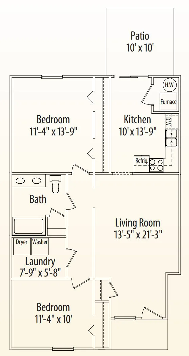 a black and white floor plan of a bedroom and living room