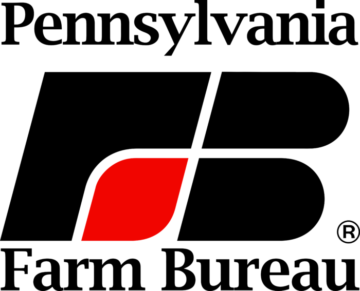 the Pennsylvania farm bureau logo is black and red
